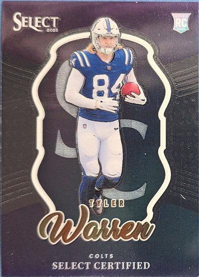 Tyler Warren 2025 Panini Select Certifies Rookie #8 (RC)
