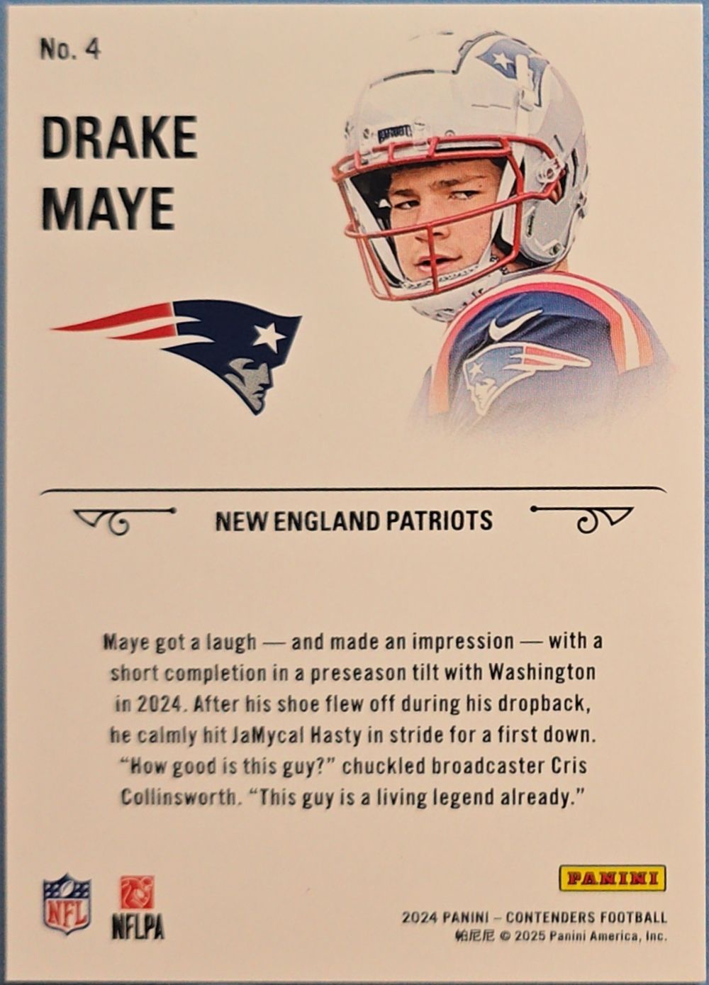 Drake Maye 2024 Panini Contenders Rookie Stallions #4 (RC)