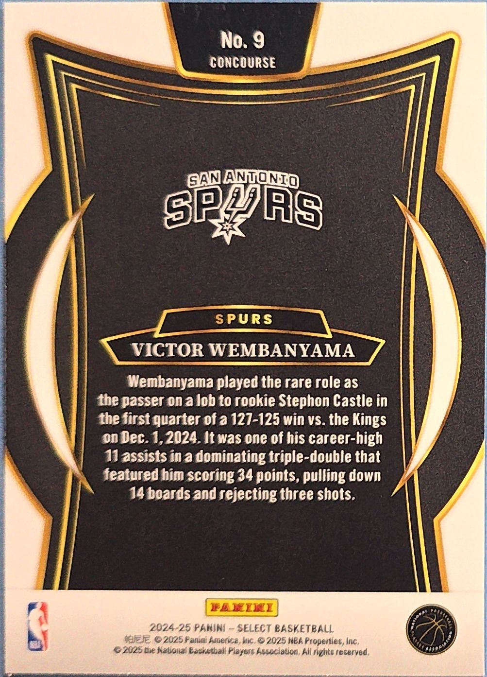 Victor Wembanyama 2024-25 Panini Select #9