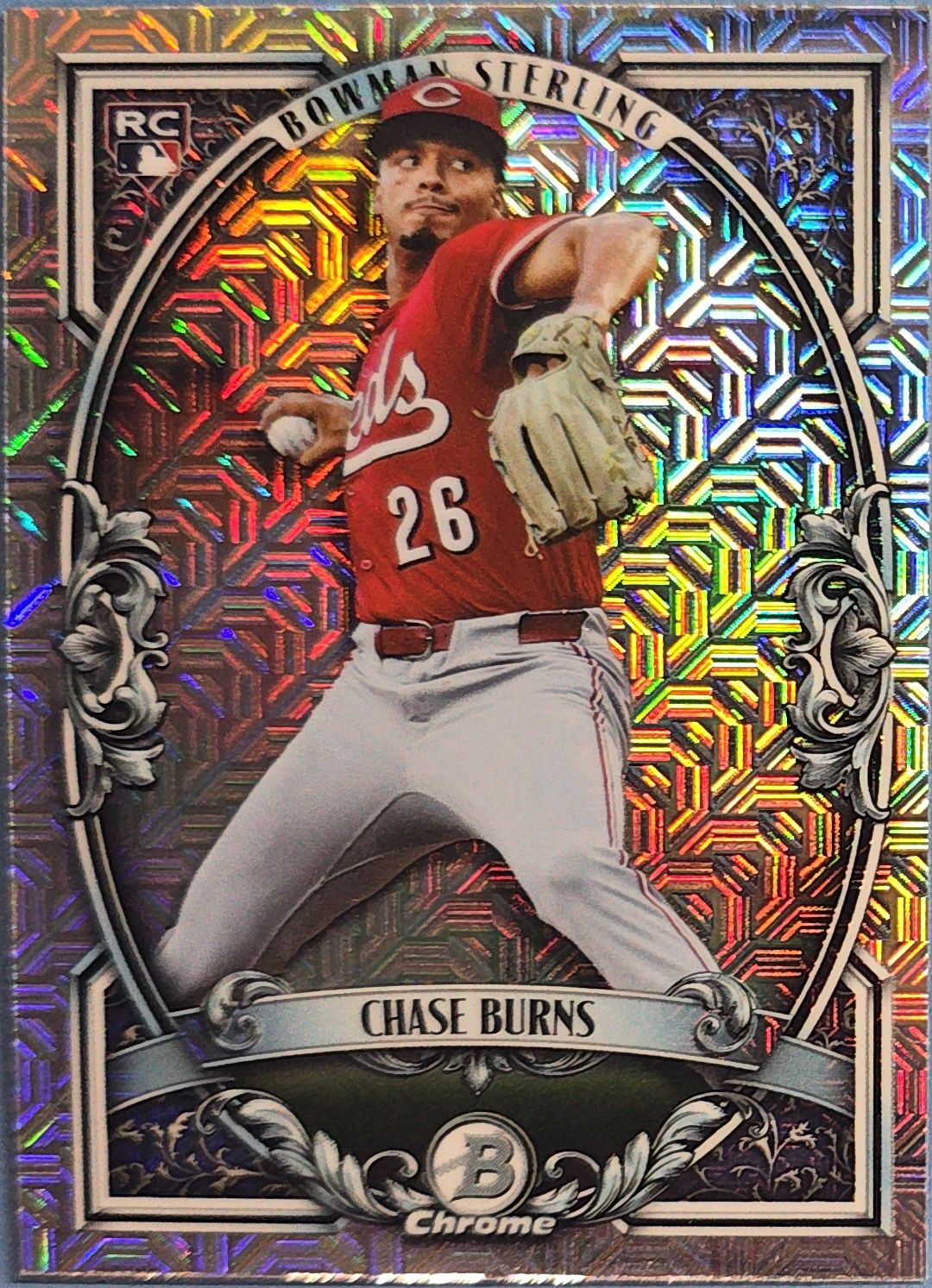 Chase Burns 2026 Bowman Chrome Sterling Rookie #BST-10 (RC)