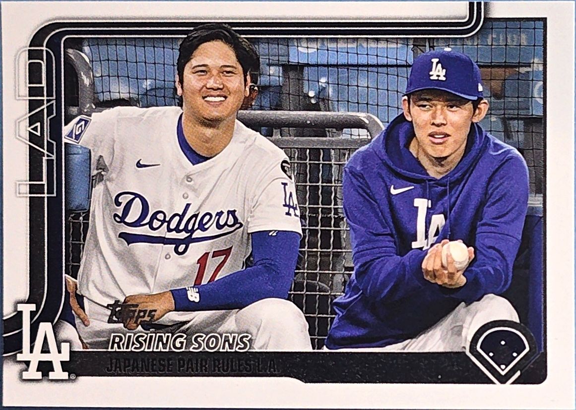 Shohei Ohtani & Roki Sasaki 2025 Topps Veteran Combos 'Rising Sons' #US269