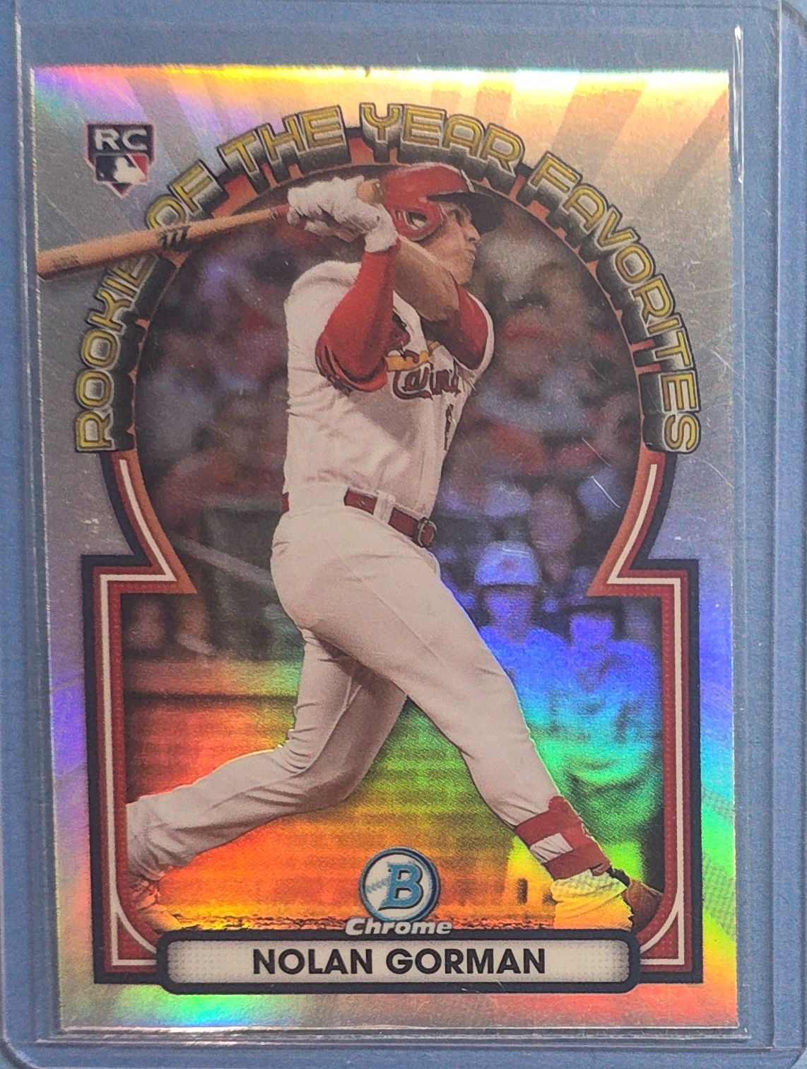 Nolan Gorman 2023 Bowman Chrome Rookie of the Year Favorites #ROYF-5 (RC)