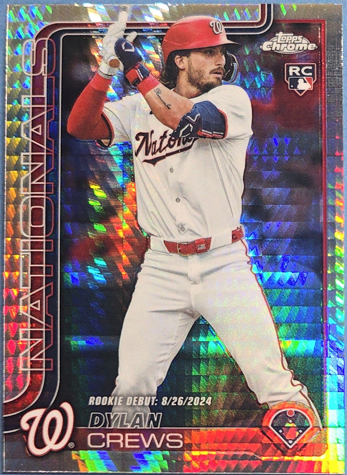Dylan Crews 2025 Topps Chrome Update Rookie Debut Prism Refractor #USC190 (RC)