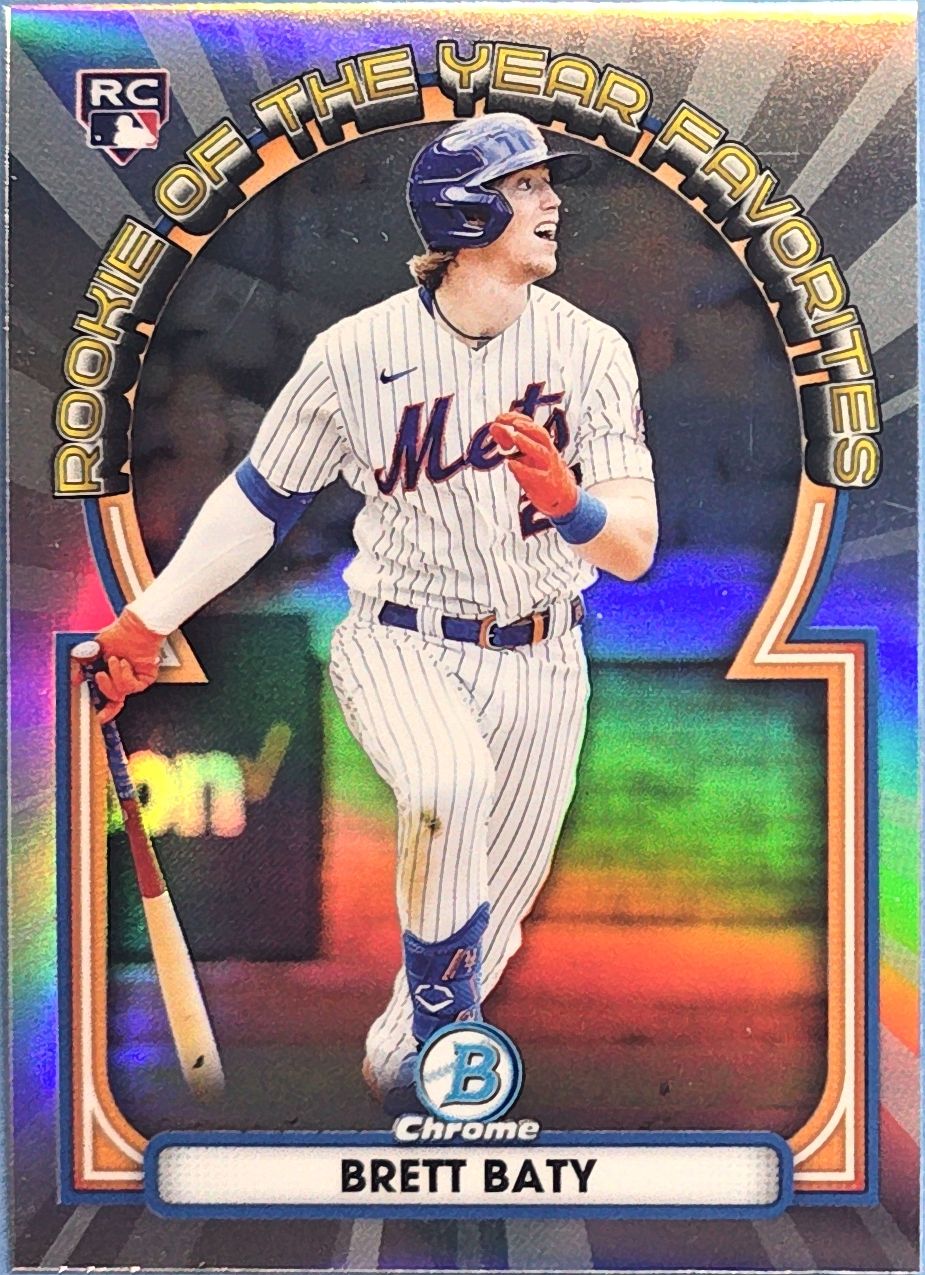 Brett Baty 2023 Bowman Chrome Rookie of the Year Favorites #ROYF-3 (RC)