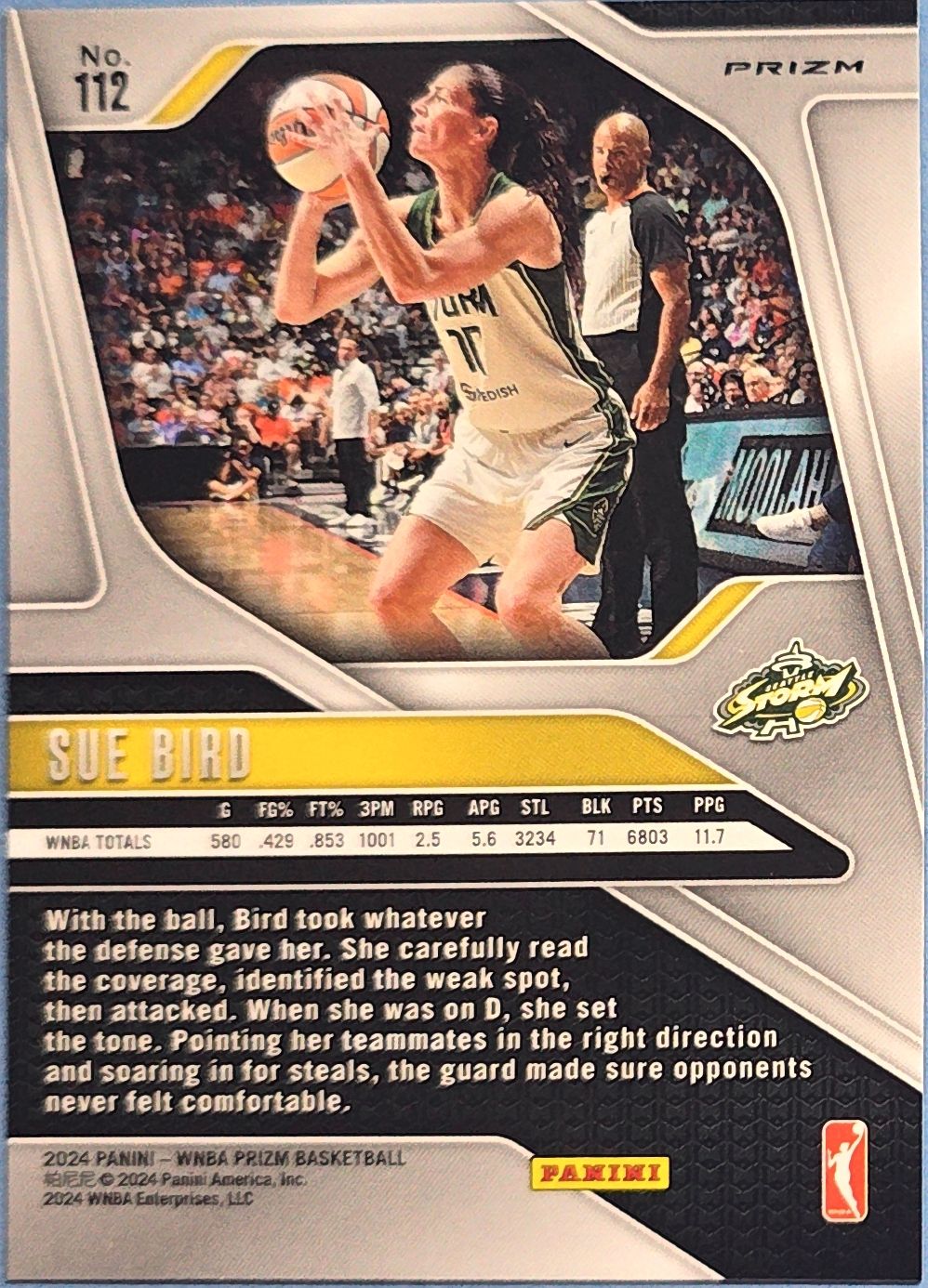 Sue Bird 2024 Panini Prizm - Ice Prizm #112