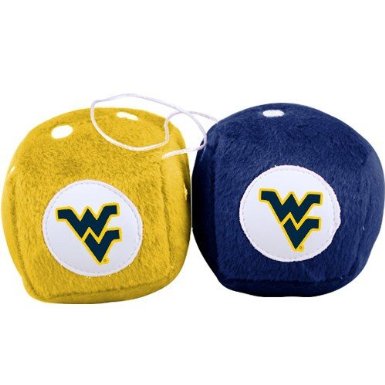West Virginia Mountaineers (WVU) Fuzzy Dice